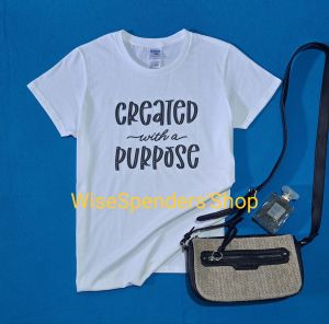 Created with a Purpose Gildan Fashion Christian Shirt for Ladies Women