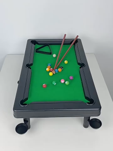 Bàn bi-a mini cho bé – Bộ đồ chơi Snooker kèm bi và gậy trò chơi vận động gia đình