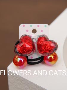 ที่คาดผมลายหัวใจสีแดง ที่คาดผมสำหรับเด็กผู้หญิง ที่คาดผมแบบข้าง ที่คาดผมเจ้าหญิง ที่คาดผมแบบกระดุมสีทอง เครื่องประดับผมสำหรับเด็ก ที่คาดผมสำหรับเด็ก