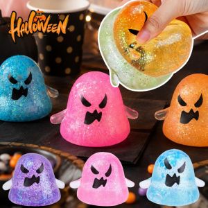 Halloween Ghost Maltose Squishy Slow-Rebound Stress-Relief Toy Venting Squeezing and Prank Toy