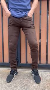 กางเกงขาเดฟแบบซิปผ้ายืดชาย-หญิง สีไม่ตก 100% สบายไม่อึดอัด ผ้าชิโนยืดใด้มาก นายแบบสูง 170 นาที