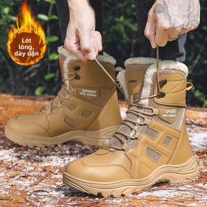 Giày Tuyết Mùa Đông Chống Trượt Thấm Nước Lót Lông