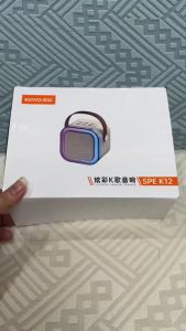 Bộ Loa Bluetooth + Mic Không Dây Mini Hát Karaoke Tại Nhà K12 loa bluetooth hát karaoke loa bluetooth mini Có Đèn LED đổi màu - Bảo Hành 1 Đổi 1 Từ Minh Khai Store