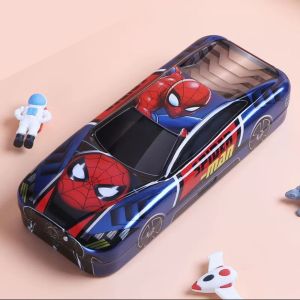 Tempat Pensil Susun Tingkat Tiga Karakter Marvel Spiderman Ironman Avengers Bahan Besi
