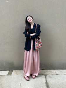 Korean Style Pink High Waist A-Line Mini Skirt Womens New Design Long A-Line Skirt Large Size Spring Summer Straight Cut