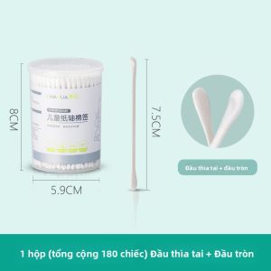 CHAHUA | Tăm Bông Hai Đầu xoắn Đôi Dành Cho Làm Đẹp Và Làm Sạch Tai