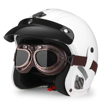 Certified Retro Cruiser Motorcycle Half Helmet