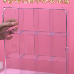 Ⓜ️ZEROIDEASⓂ️ Dustproof & Stackable 12 Grids Blind Box Storage Display Box Figurine Showcase Box Mini Figures Box Doll Display Box Clear Acrylic Display Case Figures Blind Box Action Figures Dustproof Collectibles Showcase Figurine Display Box