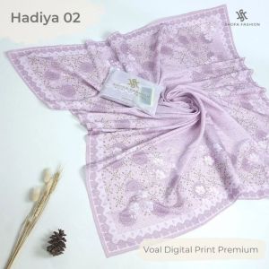 Jilbab Hijab segi empat Keurudung Segi empat voal digital printing PREMIUN HADIYA series
