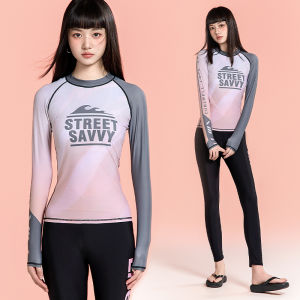 SAILBEE Womens Long Sleeved Swimsuit Diving Suit UV Sun Conservative Thin Surfer Suit Quick Dry Hot Spring Snorkeling Swimsuit N232