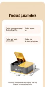 Double-Layer Pill Cutter Box One-Week Moisture-proof Sealed Small Medicine Box Portable Travel Pill Organizer Splitter Pill Holder