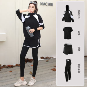 ชุดโยคะออกกำลังกายสำหรับผู้หญิง ชุดวิ่งเช้า ทรงหลวม ไซส์ใหญ่ แฟชั่นฤดูใบไม้ผลิ ชุดโยคะผู้หญิง ชุดออกกำลังกาย ชุดโยคะ