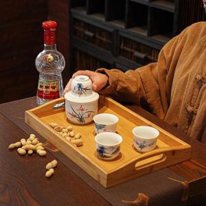 ถ้วยอบไวน์เซรามิกจิ๋วสไตล์จีนโบราณ อบไวน์ขาวสองมัด ถ้วยชา จิวเวลรี่ เครื่องประดับตกแต่งบ้าน ของใช้ในครัวเรือน