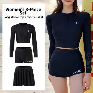 XIAZHIQING | Conservative Long Sleeve Surfing Swimsuit