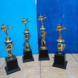 Piala Lomba Juara 1 2 3 4 (PENCAK SILAT BODY BIRU RASER) \\\"costum\\\" FREE STICKER (BOLEH satuan)TERMASUK SETICKER DAN FREE DESIGN