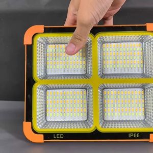 Lampu Sorot Tenaga Surya Led 1000W Gantung Camping Floodlight Matahari Panel Solar Cell Outdoor