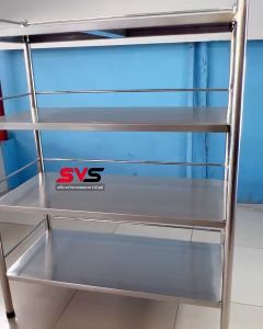 SVS ชั้นทึบสแตนเลส 4 ชั้น ขนาด ก50xย110xส150 ซม.สเเตนเลส 304 ชั้นวางสแตนเลส  ชั้นวางของในครัว ชั้นวางของ ( SVSสแตนเลส SVS Stainless ชั้นวางสแตนเลสSVS ครัวสแตนเลส เครื่องครัวสแตนเลส)