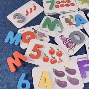 2 in 1 alphabet number Alphanumeric Cognition spelling game mathematics toy puzzle montessori counting flash card tiktok