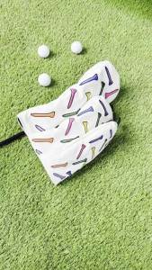 Golf Colorful Pushpin Embroidery Pins Head Cover Driver Head Covers Fairway Wood Head Covers Hybrid Head Covers Pu Leather Golf