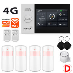 2G Home Anti-Theft Alarm System Security Alarm Kit with PIR Motion Sensor Wireless WiFi GSM PG-107 Tuya