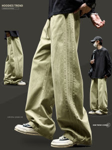 SZON | Spring Loose Fit Retro Khaki Cotton Work Pants