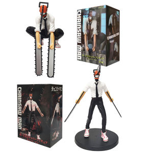 Bandai | Anime Chainsaw Man 2pcs Set Denji Action Figures 14-17cm PVC Model Car Desktop Decoration Model Collection Ornament Toy Gifts