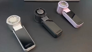 YouPin Official Store พัดลมไอเย็นไฟฟ้าแบบพกพา พัดลมมือถือ 100 ระดับลมแรงพัดลมไร้ใบพัดแบบพกพาแบบชาร์จไฟได้ด้วย Ice Cooling Mini Fan