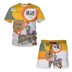 New 2025 Creative Parent-Child Sweatshirt T-Shirt Set Short Sleeve Long Sleeve Performance Male Female Clothing English