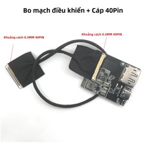 Bo Mạch Điều Khiển Tín Hiệu DP Sang EDD 30 Chân 40 Chân Hỗ Trợ 2K 4K 2LAN 4LAN Màn Hình LED LCD Di Động Với Giao Thức PD/QC Cáp Đồng Trục