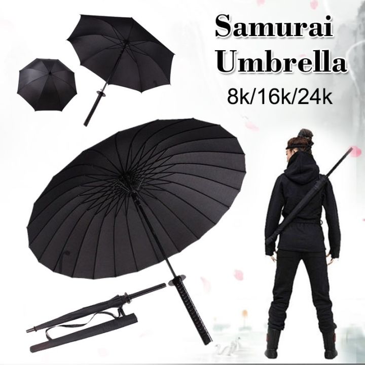 24K Samurai Sword Umbrella Kantana Sun Rainny Umbrella Ninja Long ...