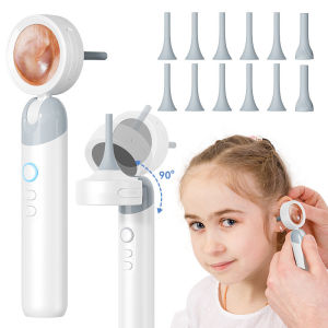 1.38 Ear Camera Wit IPS Display and 1080P Camera Ear Check Portable Inspector for Ear Mouth Pet With 12tips Replaceable Tools