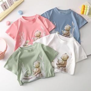SweetKids พร้อมส่งจากกทม🌸เสื้อยืดแขนสั้นเด็ก🍓ฤดูร้อน การ์ตูน ระบายอากาศได้ดี สะดวกสบาย เสื้อยืดแขนสั้น ท็อปส์ซูสาว