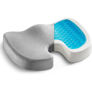 Gel Enhanced Seat Cushion - Non-Slip Orthopedic Gel & Memory Foam Cushion for Tailbone Pain - Office Chair Car Seat Cushion - Sciatica & Back