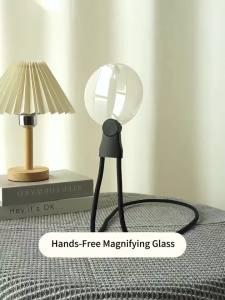 3X Hands-Free Neck Magnifier for Reading Large Page Magnifying Glass with Flexible Gooseneck 5.12" Lens for Seniors Sewing Craft