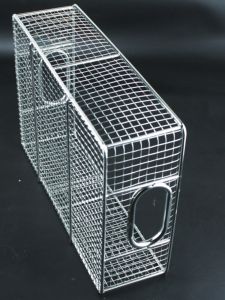 Thick Stainless Steel Powder Wraping Stand Screen Square round Shake Basket Fried Net Fried Chicken Wrapped Powder Immersed Blue Fryer Frying Basket Flour Sifter