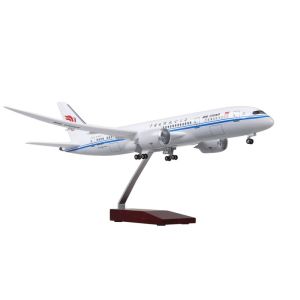 B787 Air China Airways 47cm 1:130 Scale Plane Resin Diecast Miniature Airplane Assemble Model With Display Stand Business Gifts