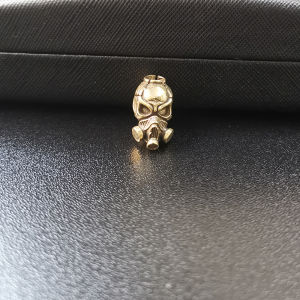 Biochemical Skull Head Brass Knife Beads Vintage Punk Gas Mask Skeleton Face EDC Outdoor Tool DIY Survival Paracord Accessories