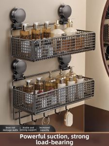 XIJIJIA | Suction Wall Mount Bathroom Organizer