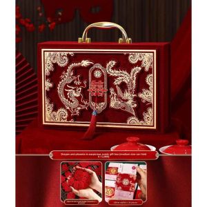 MONLEYTA | Chinese Style Wedding Engagement Gift Box High End Luxury Money Box Wedding Celebration Supplies Comprehensive Set For Marriage