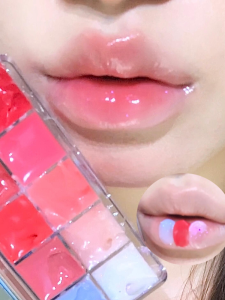 Art Student DIY Lip Gloss Palette Ten Colors Adjustable Lip Tar Disk Beauty Makeup Tool Free Shipping from Mainland China