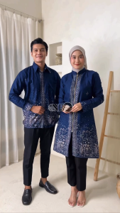 Baju Batik Couple Pasangan Terbaru Motif Sutena Lengan panjang Busui frendly - Batik Kembar Putra