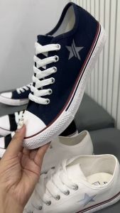 H รองเท้าผ้าใบ ผ้าใบโกซิตี้ GC 015 ดาวเรืองแสงตอนกลางคืน สี ดำ กรม ครีม  Size 37-45