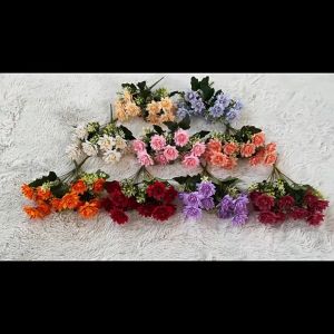 Romantika Artificial Flower Daisy 30cm 6 Heads for wedding party hotel flower arrangement Café photo shooting Bunga tiruan bunga buatan