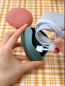 Silicone Earphone Storage Box Headphone Storage Box Mobile Phone Data Cable Organizing Bag