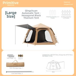 The Primitive | Foldable Portable Automatic 2-in-1 Camping Shelter