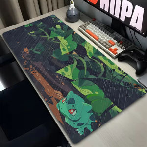 Bandai | Anime Mouse Pad Computer Gaming Accessories Desk Mat P-pokemon Bulbasaur Gamer Playmat Office Deskmat Mousepad Large Pc Carpet