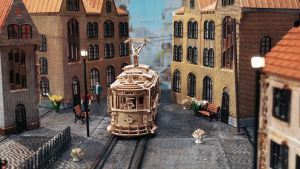 Robotime Rokr Classic City Tram Mechanical 3D Wooden Puzzle (LK801)