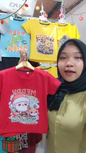 Baju Kaos Natal Anak Laki Laki Karakter Santa Kado Import 1 - 10 Tahun - Hypelane Kids - DTF