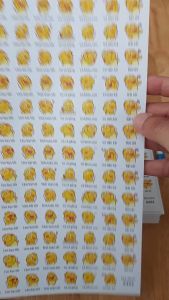 Sticker khen chữ HÌNH QOOBEE 40k 5 tờ A4 x 129 Stick/ tờ - Mã A452