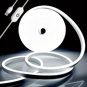 1M/2M/3M/5M Flexible LED Neon Strip Light USB Touch Control Corner Lamp for Home DecorHalloweenChristmasParty Lighting